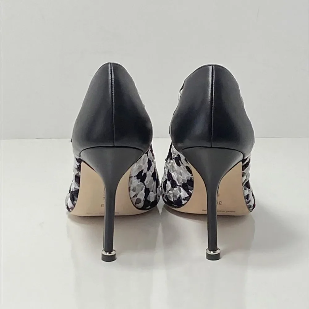 Manolo Blahnik Hangisi 105 Embellished Embroidered Pumps size 36